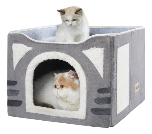 Jiupety Casa Para Gatos Con Rascador De Gatos, Bonita Casa D