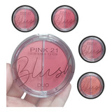 Blush Pink 21 Cosmetics Duo Estojo Maquiagem