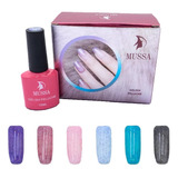 Gel Semipermanente Gama Peluche 6 Pieza Marca Mussa Manicure