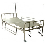 Cama Hospitalaria Manual De 3 Planos + Atril Porta Sueros