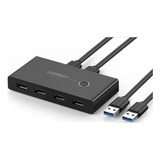 Interruptor Kvm Usb 3.0 2 Piezas Com 4 Ent. Seletor Usb 3.0