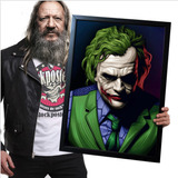 Poster Quadro Com Moldura Coringa 02 A2 60x42cm