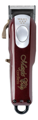 Cortadora De Pelo Wahl Professional 5 Star Cordless Magic Clip 8148 Plateada Y Roja 120v