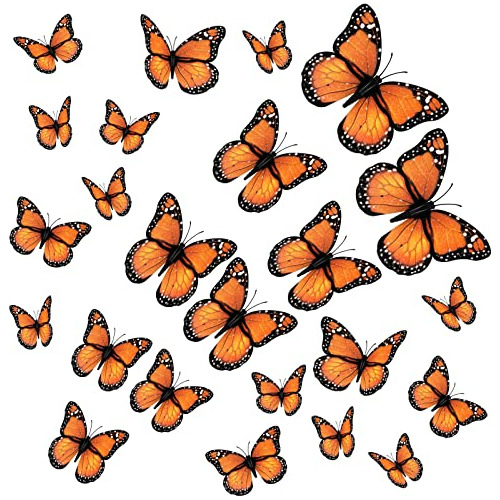 Decoración De Mariposas Monarca - Adhesivos De Pared H...