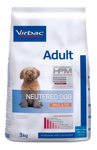 Alimento Virbac Hpm Adult Neutered Dog Small & Toy 3 Kg