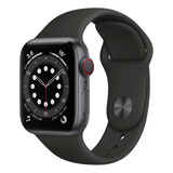 Apple Watch  Series 6 (gps+cellular) - Caja De Aluminio Gris Espacial De 40 Mm - Correa Deportiva Negro