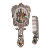 Nerien Vintage Castillo Metal Mano Espejo