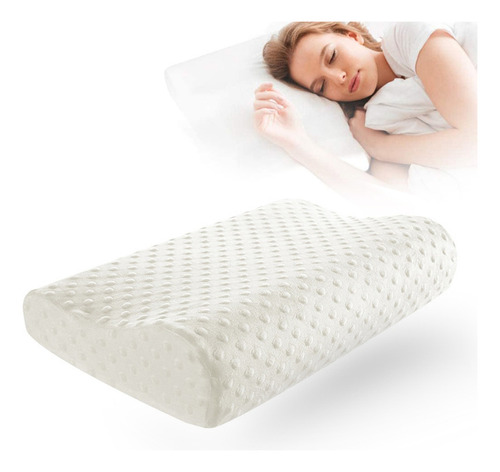 Almohadas Memoria Foam Gel Ortopedicas Cervical Regulable Color Blanco