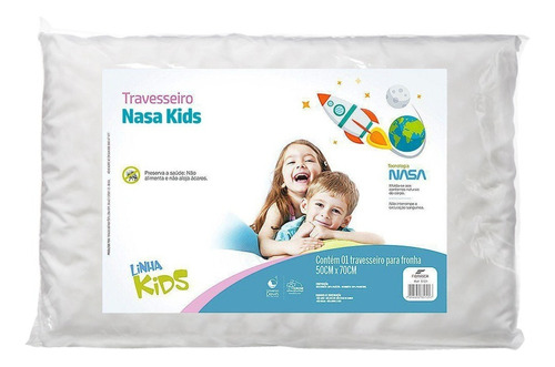 Travesseiro Nasa Kids Infantil Criança Antialérgico Fibrasca