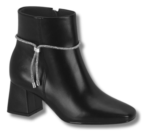 Bota Feminina Vizzano Cano Curto Blogueira Strass Estilo