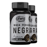 Kit 2 Maca Peruana Negra Premium Unilife 60 Cápsulas