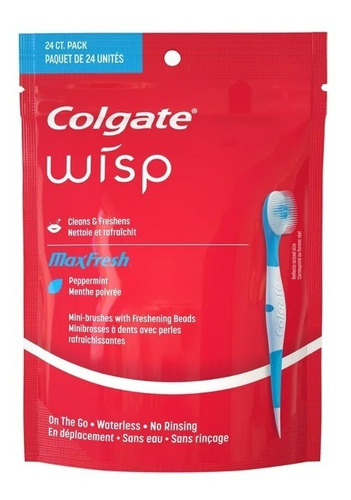 Colgate Wisp Maxfresh Menta Mini Cepillo 24 Piezas Importado