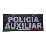 Parche Tactico Policía Auxiliar Con Velcro Para Chaleco Pvc