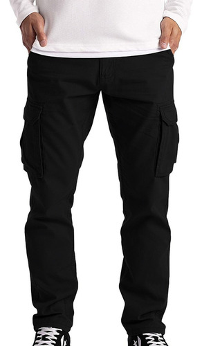 Pantalones Cargo Hombre Ropa De Trabajo 6 Bolsillos Combate