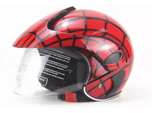 Casco Infantil Araña Motociclista Para Seguridad Niños 