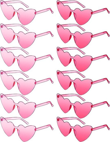 12pzs Gafas De Sol Corazón Accesorios Para Mujer Niña Lentes