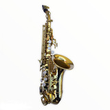 Saxofón Blessing 6434l Soprano Sib Laqueado Curvo