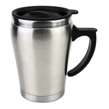 Copo Caneca Térmica Inox Com Tampa Café Chá Cerveja - 350ml Cor Prateada