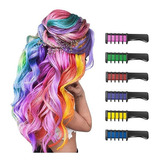  Peine De Tinta Temporal Para El Cabello, Lavable 6 Colores Tono Multicolor