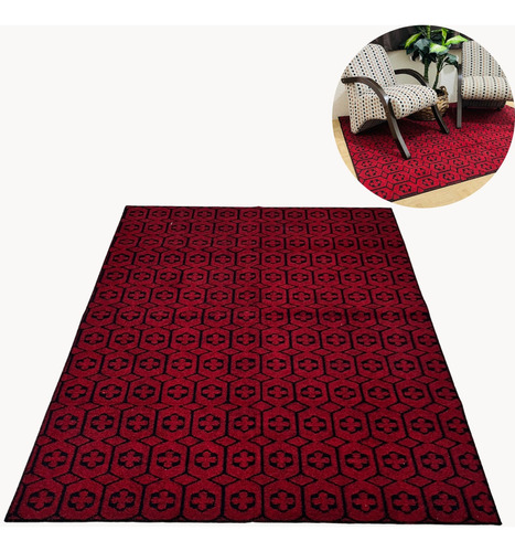 Carpete Sala Quarto Moderno Luxo 2x1,5 Limpa Com Aspirador .