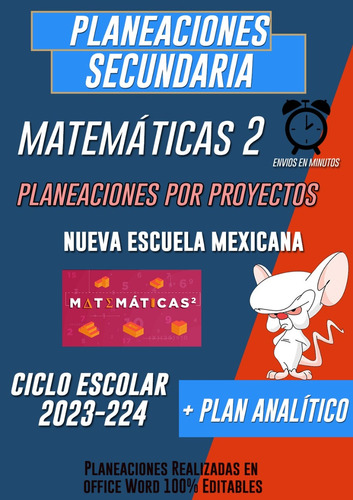 Planeación Matemáticas 2 Por Proyectos Secundaria