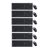 Teclado Y Mouse Pc O Notebook Genius X6 Unidades Cable Usb