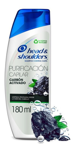 Shampoo Head & Shoulders Carbón Activado 180 Ml