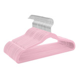 Kit 25 Cabides Veludo Infantil  Rosa