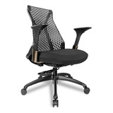 Cadeira Office Premium Zinnia Dalia Ergonômica Confortável Cor Cinza Material Do Estofamento Tecido