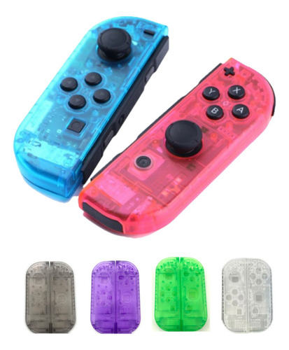 Carcasa Repuesto Cristal Neon Para Joycon Nintendo Switch