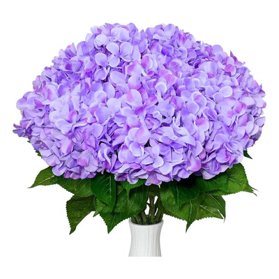 10 Flores Artificiales De Hortensia Ramos, Para Decoración | Meses sin interés