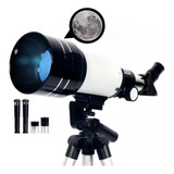 Telescopio Monocular F30070m Astronómico Profesional Lente Color Plateado