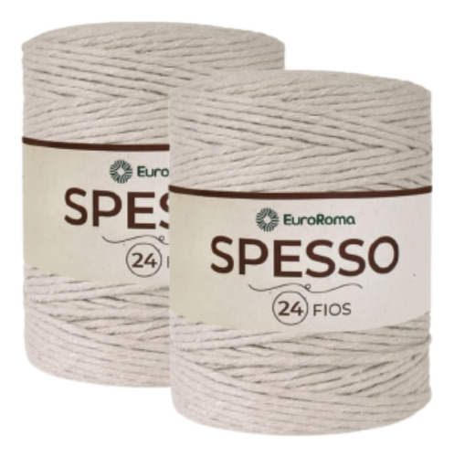 Barbante Spesso Cru Euroroma 24 Fios 2 Unidades Macramê 1kg