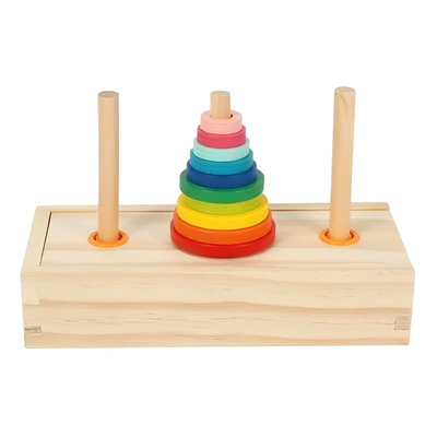 Torre De Hanoi 10 Aros De Madera Qiyi Juego De Lógica Y