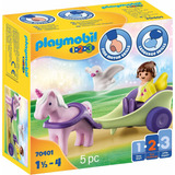 Playmobil 1.2.3 70401 Carro De Unicornio Con Hada, Para Niño
