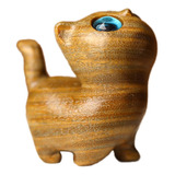 Estatua De Gato, Figura De Madera, Adorno, Estilo A