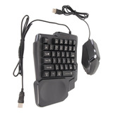 Combo De Teclado Y Mouse Rgb Para Juegos Con Una Mano, Ju