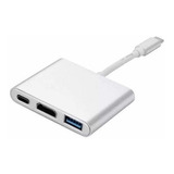 Cabo Adap Usb 3.1 Tipo C Thunderbolt 3.0 X Hdmi Usb 3 Tipo C