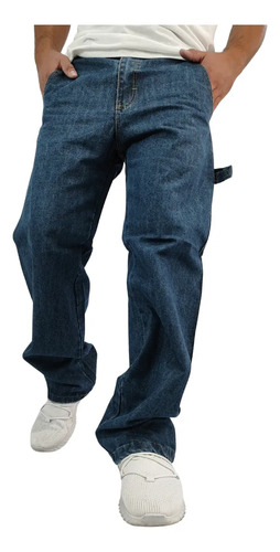 Pantalón Baggy Mezclilla Premium Estilo Carpintero