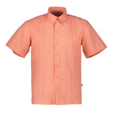 Costavana - Guayabera Coral De Lino Manga Corta Mod. Rouse