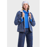 Chaqueta Jeans Con Sherpa Mujer Soviet Sjkm703de