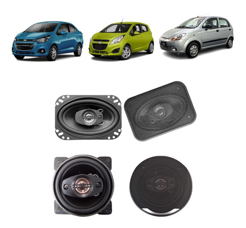 Paquete Audioblack Para Beat Matiz Spark 4 Ab-43 4x6 Ab-4x6e