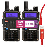 2 Radios De Jamón Baofeng Uv5r Mk5 De 8 Vatios De Potencia M