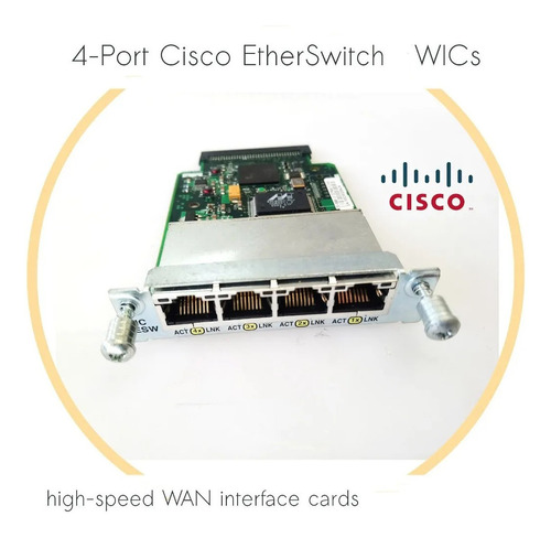 Modulo De 4 Portas Cisco Fast Ethernet Wic-4esw Com Nfe