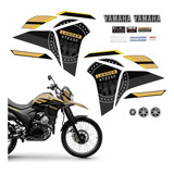 Kit Adesivos Yamaha Lander Xtz 250 2023/2024 Dourado + Logo