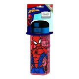 Botella Cuadrada Spiderman 550 Ml Cresko Ha138 Lanus Myr