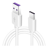 Cabo Usb Tipo C Turbo Carregamento Rápido E Dados - 1 Metro Cor Branco