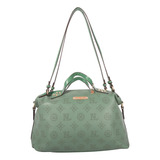 Bolsa Nicole Lee Monograma Corte Laser Ss22 Color Verde