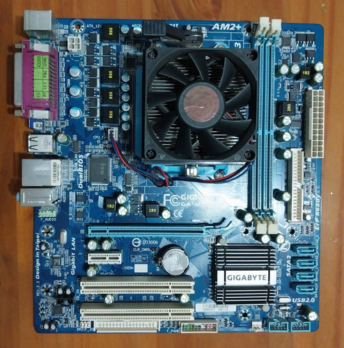 Motherboard Am2+ Am3 Gigabyte M68m-s2p + Amd Sempron Le-1250