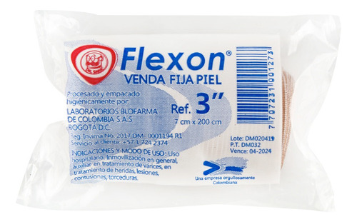 Venda Rígida Color Piel 7 Cm X 200 Cm Flexon